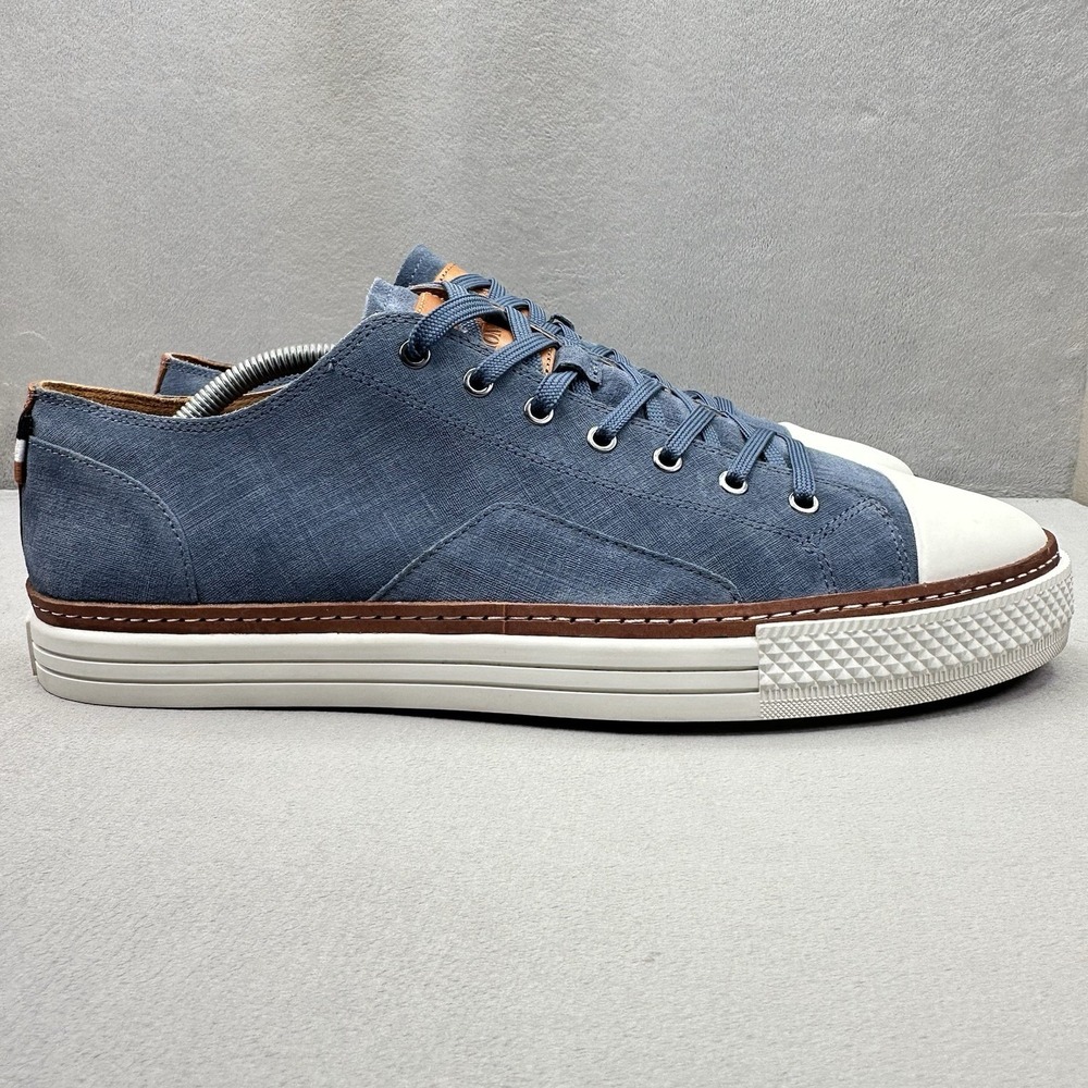Allen Edmonds Pasadena Mens Size 12 (D) Shoes Navy Suede Low Top Cap Toe Sneaker